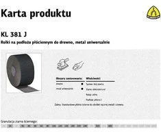 KLINGSPOR ROLKA NA PODŁOŻU PŁÓCIENNYM KL381J 150mm gr. 36 (30mb)