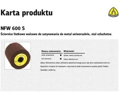KLINGSPOR ŚCIERNICA WALCOWA DO SATYNOWANIA NFW600 100mm x 100mm x 19mm MEDIUM