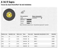 KLINGSPOR metalo pjovimo diskas 125 mm x 2,0 mm x 22,2 mm A36R Supra INOX