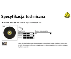 KLINGSPOR METALO PJOVIMO DISKAS 350 mm x 4,0 mm x 25,4 mm A924SX Specialus GELEŽINKELIO BĖGELIAMS