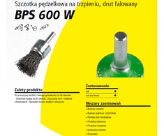 Klingspor K.SZCZOTKA PĘDZELKOWA 12mm BPS600W DRUT FALISTY NIERDZEWNY