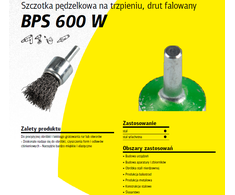 Klingspor K.SZCZOTKA PĘDZELKOWA 12mm BPS600W DRUT FALISTY