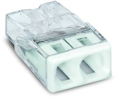 Jungtis 2x0.5-2.5mm balta WAGO