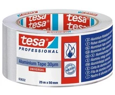 Lipni aliuminio juosta, Tesa Universal, 25 m x 50 mm