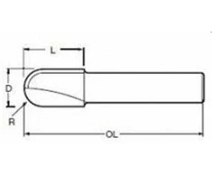MAKITA FREZ DO ROWKÓW U 8mm R8 16x18mm