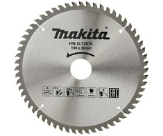 Makita T.C.T. pjūklas 190X2.2X30mm 5° T60 D-72970 T.C.T • 190 x 30/20 mm • 60 T • Aluminio