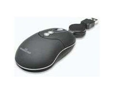 MANHATTAN MM1 mini pelė, retractable cable, USB, Five Mygtukai su ratuku, 800 dpi, 176835