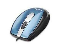 Mėlyna MANHATTAN MO1 Mini pelė, USB, three Mygtukai su ratuku, 1000 dpi, Mėlyna 177955