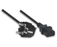 MANHATTAN, Power cable, computer - wall socket, Schuko - C13, 1.8m, 16A, CE, 314695, ICOC 01-NC-B, 300148