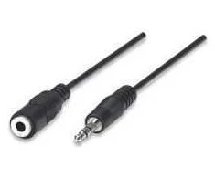 MANHATTAN Stereo extension cable, 3.5mm stereo jack/3.5mm stereo socket, 311717, 311724, ICOC 018-CU-25