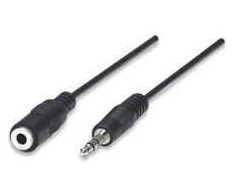MANHATTAN Stereo extension cable, 3.5mm stereo jack/3.5mm stereo socket, 311717, 311724, ICOC 018-CU-25
