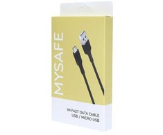 MYSAFE CABLE CL1M MICRO USB 1M Juodas