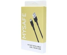 MYSAFE CABLE CL1M MICRO USB 1M Juodas