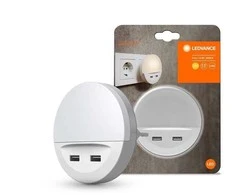Sieninis šviestuvas Ledvance Šviestuvas į kištukinį lizdą LUNETTA©, su USB jungtimi, baltas