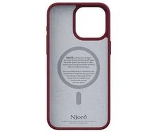 „Njord“ zomšinis „MagSafe“ dėklas, skirtas „Apple iPhone 15 Pro“, raudonas