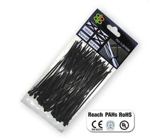 Bradas OPASKA PLASTIKOWA Juoda 3,6 x 150mm 100szt