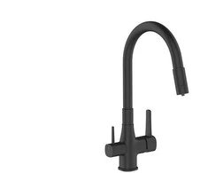 Invena Plautuvės maišytuvas, BZ-02-F04-V, su vandes filtru, juodas