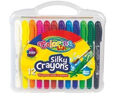 Šilkinės kreidelės Colorino 57271PTR 3 in 1, 12 spalvų