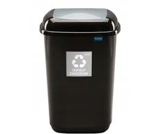 Šiukšliadėžė Plafor, 12 l, juoda/pilka