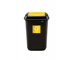 Šiukšliadėžė Plafor, 28 l, juoda/geltona