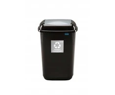 Šiukšliadėžė Plafor, 28 l, juoda/pilka