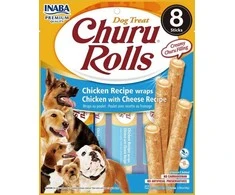 Bikuvalt Churu Dog skanėstas Rolls vištienos sūris 96g