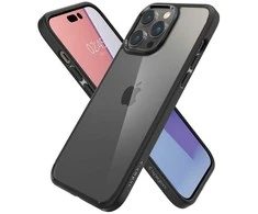 Dėklas SPIGEN IPHONE 14 PRO MAX CRYSTAL ULTRA HYBRID MATTE Juodas (2022)