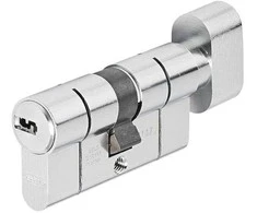 Spynos cilindras su užsuktuku Abus, 65 mm, nikeliuotas