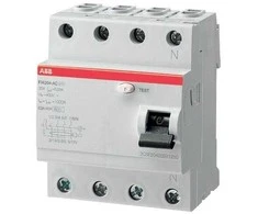 ABB Srovės nuotėkio relė FH204, 40A, 6kA, 30mA AC, 4P