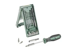 Grąžtas Bosch 15-dalių mini komplektas su atsuktuvu