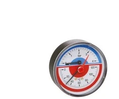 Termomanometras ICMA 1/2", 6 BAR, 0 - 120°C