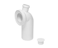 Unitazo alkūnė Tycner 767 110/45/50, Ø 110 mm, balta