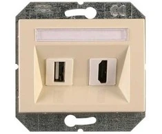 Harry Potter USB ir HDMI lizdas VILMA XP500, dramblio kaulo spalvos