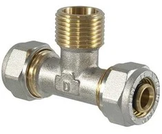 Tdm_Brass Užveržiamas trišakis 1060, 3/4" x 26 mm, išorinis sriegis