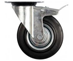 Bikuvalt VOREL KOŁO SKRĘTNE Juoda GUMA HAMULEC 75mm 87321