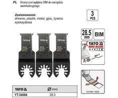 YATO DAUGIAFUNKCINIAM ĮRANKIUI 3 vnt.. BIMETALINIS