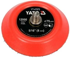 Toya Sa Poland YATO DISKAS / POLIRAVIMO PLOKŠTELĖ SU VELCRO 75mm 5/16"
