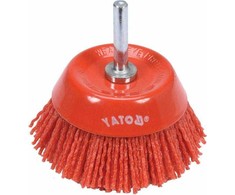 YATO DISKINIS ŠEPETĖLIS SU BOTONU 75mm NAILONAS