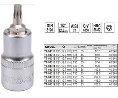 YATO KLUCZ TRZPIENIOWY TORX 1/2" T70x 55mm
