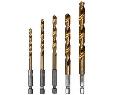 Grąžtas YATO Rinkinys grąžtų DO METALU HSS-TiN 5szt.HEX 4-10mm