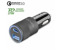 4Smarts Car Charger Rapid+ 27W su Quick Charge, pilkas / juodas