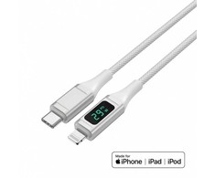 4Smarts USB-C to Lightning Cable DigitCord 30W 1.5m baltas*MFI certified