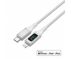 4Smarts USB-C to Lightning Cable DigitCord 30W 1.5m baltas*MFI certified