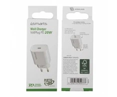 4Smarts sieninis įkroviklis (be laido) VoltPlug PD 20W, baltas