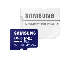 Atminties kortelė Samsung | Micro SD Card | Pro Plus | 256 GB | Micro SDXC | Flash atminties klasė 10