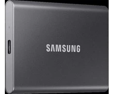 Išorinis kietasis diskas SSD|SAMSUNG|T7|1TB|USB 3.2|Rašymo greitis 1000 MBytes/sec|Skaitymo greitis 1050 MBytes/sec|MU-PC1T0T/WW