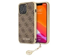 Dėklas Cg Mobile France GUHCP13LGF4GBR Guess 4G Charms Zadní Kryt pro iPhone 13 Pro Brown (ruda)