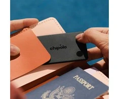 „Chipolo CARD &amp; LOOP“ įkraunamas „Bluetooth“ sekiklis, skirtas „iOS“ ir „Android“, anglies spalvos rinkinys