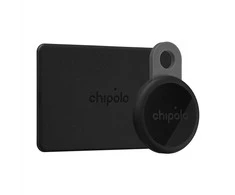 „Chipolo CARD &amp; LOOP“ įkraunamas „Bluetooth“ sekiklis, skirtas „iOS“ ir „Android“, anglies spalvos rinkinys