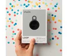 „Chipolo LOOP“ – įkraunamas „Bluetooth“ sekiklis su silikonine kilpa, skirtas „iOS“ ir „Android“, 4 spalvos anglies spalvos